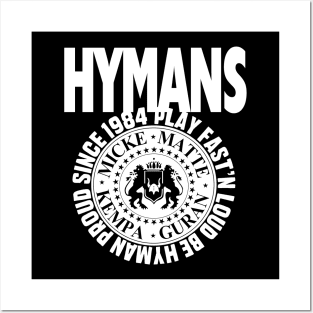 Hymans Play Fast'n Loud Be Hyman Proud 1984 white print Posters and Art